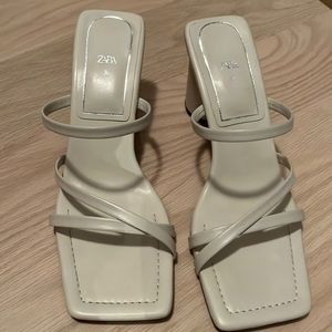 Off white sandal worn once